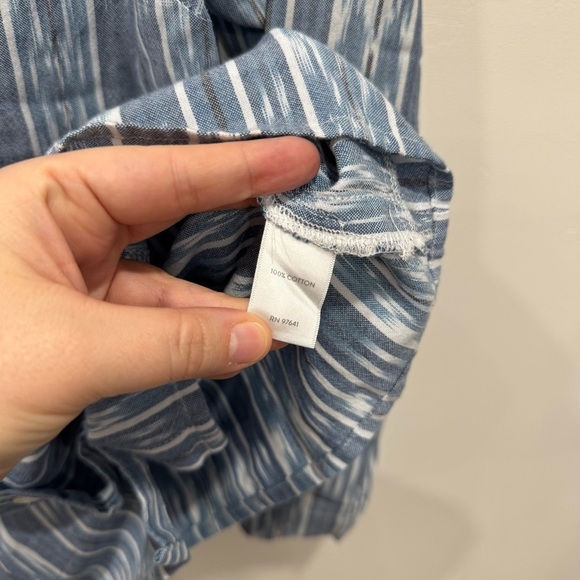 Pure J. Jill Printed Button Down Long Sleeve Tunic Shirt X-Small Cotton - Picture 5 of 7